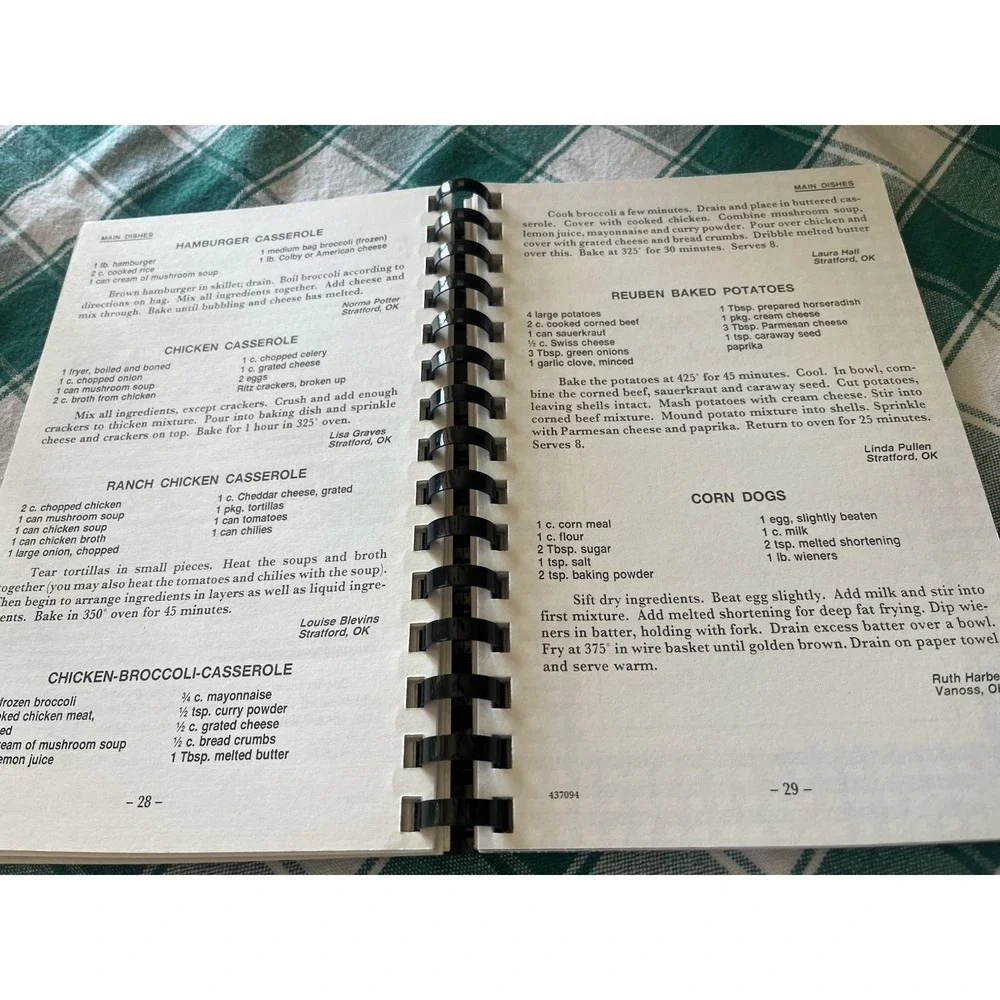 Our Daily Bread Cookbook Recipe Pentecostal Holiness Church Stratford Oklahoma